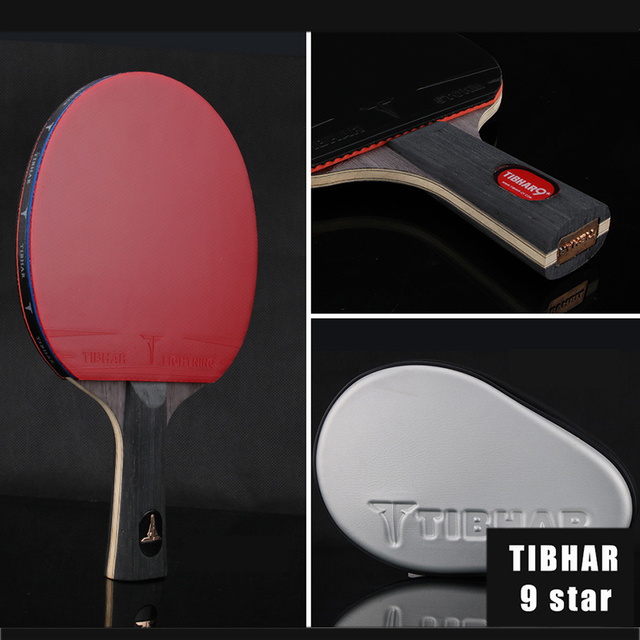 Rakieta do tenisa stołowego TIBHAR 9 gwiazd Superior z ostrzem węglowym i lepkimi gumami - Wianko - 2