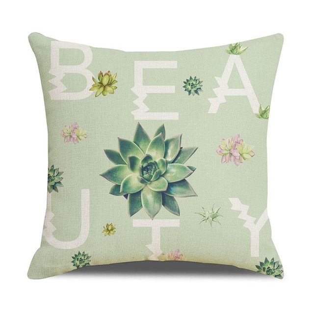 Poszewka na poduszkę nordyckiego stylu z geometrycznym abstrakcyjnym wzorem i lnu w kolorze świeżej zieleni z łosiem - Wianko - 15