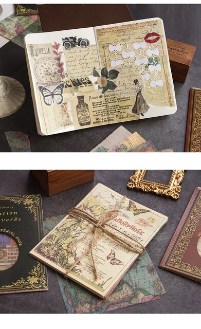 10 sztuk średniowiecznych kartek z papieru Retro Bookpages - dekoracja w stylu Vintage, idealne do journalingu, scrapbookingu i kreatywnych projektów DIY - Wianko - 9