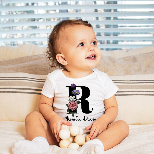 Romberek dla dziewczynki z personalizowanym imieniem - początkowe ubranie dla uroczego niemowlęcia - Wianko - 2