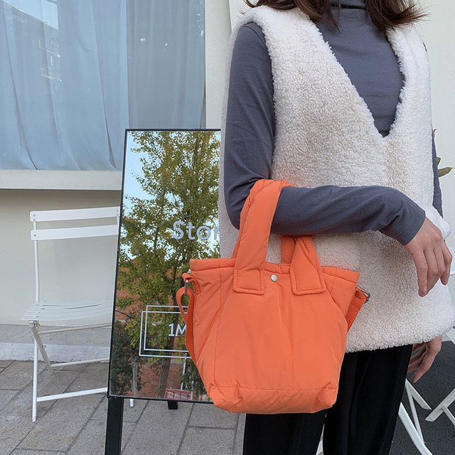 Kolorowa damska torba na ramię z piórami przestrzennymi 2021 zaprojektowana przez Mini Casual Cotton - torba na zakupy - Wianko - 21