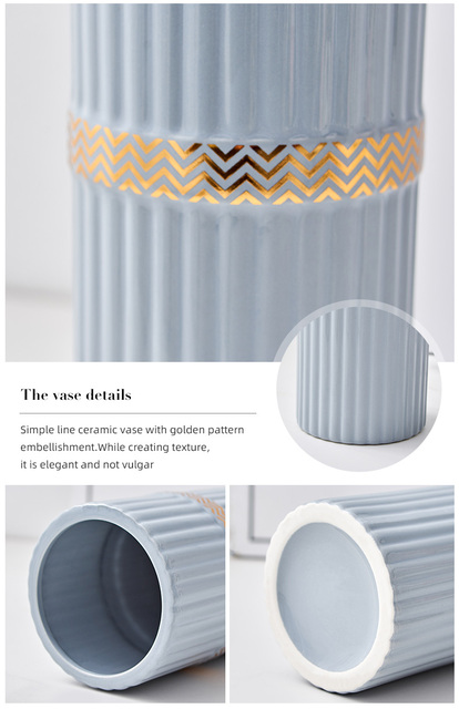 Wazony ceramiczne Nordic do dekoracji wnętrz, idealne jako kreatywne akcesoria dekoracyjne do salonu i na stół - Wianko - 19