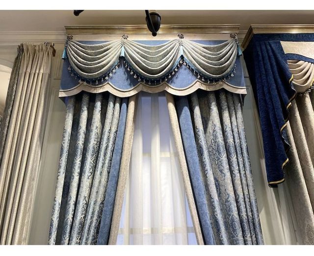 Zasłona do salonu, jadalni i sypialni - amerykański styl, luksusowa willa, wzór bawełniano-lniany - Wianko - 3