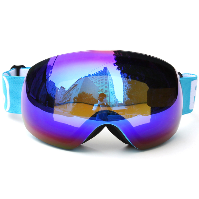 Oprawki gogle narciarskie podwójne soczewki UV400 Anti-fog Snowboard dla dorosłych - profesjonalne okulary narciarskie kobiety mężczyźni śnieg okulary - Wianko - 7