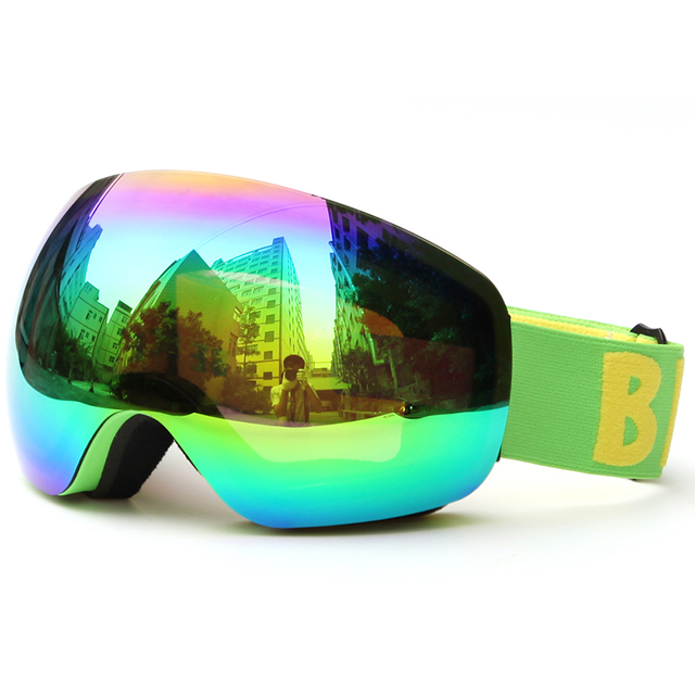 Oprawki gogle narciarskie podwójne soczewki UV400 Anti-fog Snowboard dla dorosłych - profesjonalne okulary narciarskie kobiety mężczyźni śnieg okulary - Wianko - 16