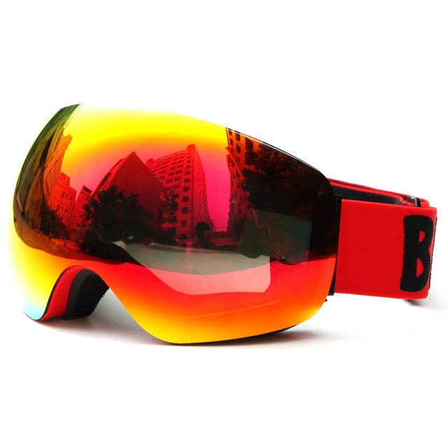 Oprawki gogle narciarskie podwójne soczewki UV400 Anti-fog Snowboard dla dorosłych - profesjonalne okulary narciarskie kobiety mężczyźni śnieg okulary - Wianko - 10