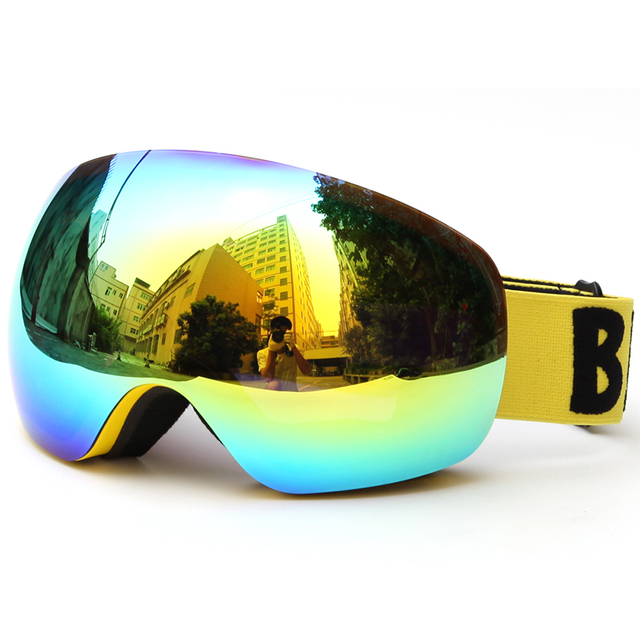 Oprawki gogle narciarskie podwójne soczewki UV400 Anti-fog Snowboard dla dorosłych - profesjonalne okulary narciarskie kobiety mężczyźni śnieg okulary - Wianko - 6