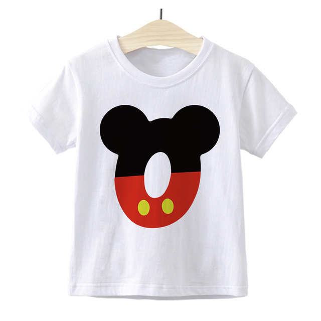 Dziecięca koszulka z nadrukiem Minnie Mickey Mouse Disney dla chłopców i dziewczynek 0-9 lat - prezent na urodziny i numer Baby Cartoon - Wianko - 12