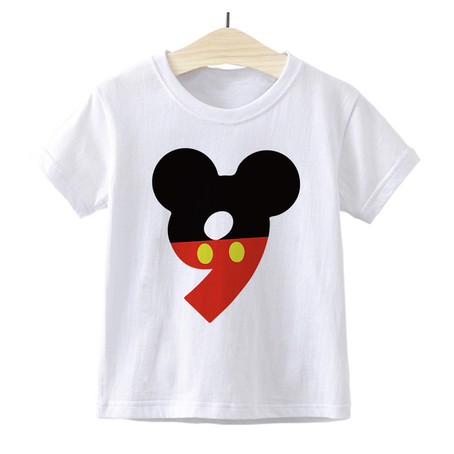 Dziecięca koszulka z nadrukiem Minnie Mickey Mouse Disney dla chłopców i dziewczynek 0-9 lat - prezent na urodziny i numer Baby Cartoon - Wianko - 21
