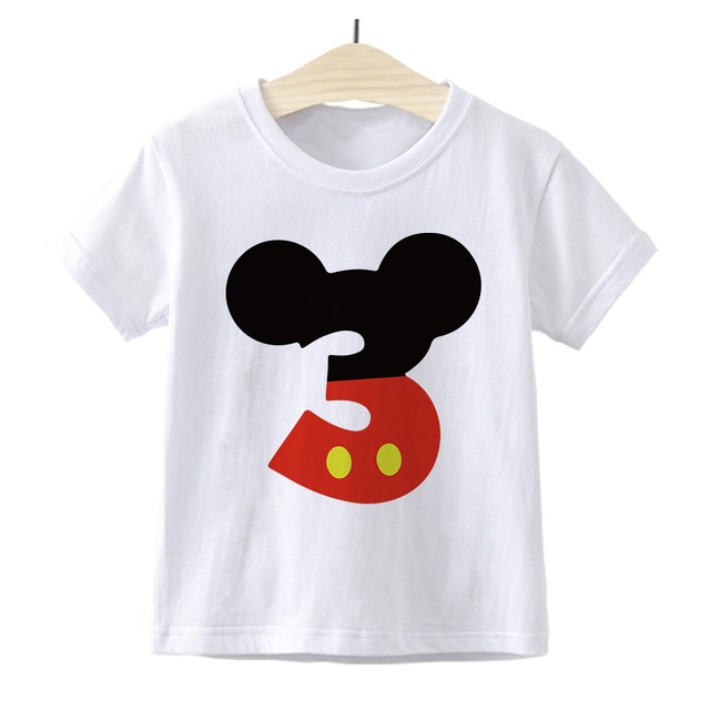 Dziecięca koszulka z nadrukiem Minnie Mickey Mouse Disney dla chłopców i dziewczynek 0-9 lat - prezent na urodziny i numer Baby Cartoon - Wianko - 15