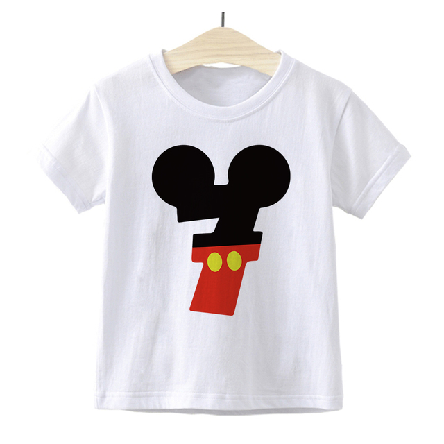 Dziecięca koszulka z nadrukiem Minnie Mickey Mouse Disney dla chłopców i dziewczynek 0-9 lat - prezent na urodziny i numer Baby Cartoon - Wianko - 19