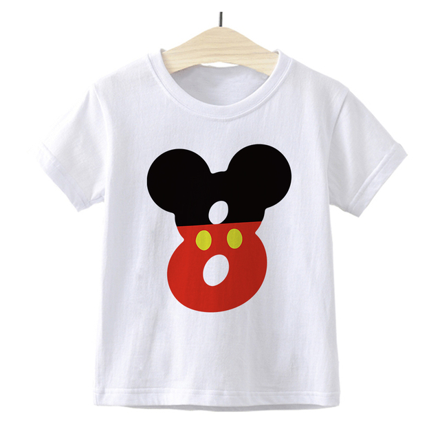 Dziecięca koszulka z nadrukiem Minnie Mickey Mouse Disney dla chłopców i dziewczynek 0-9 lat - prezent na urodziny i numer Baby Cartoon - Wianko - 20