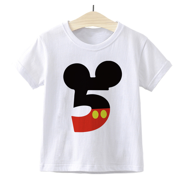 Dziecięca koszulka z nadrukiem Minnie Mickey Mouse Disney dla chłopców i dziewczynek 0-9 lat - prezent na urodziny i numer Baby Cartoon - Wianko - 17