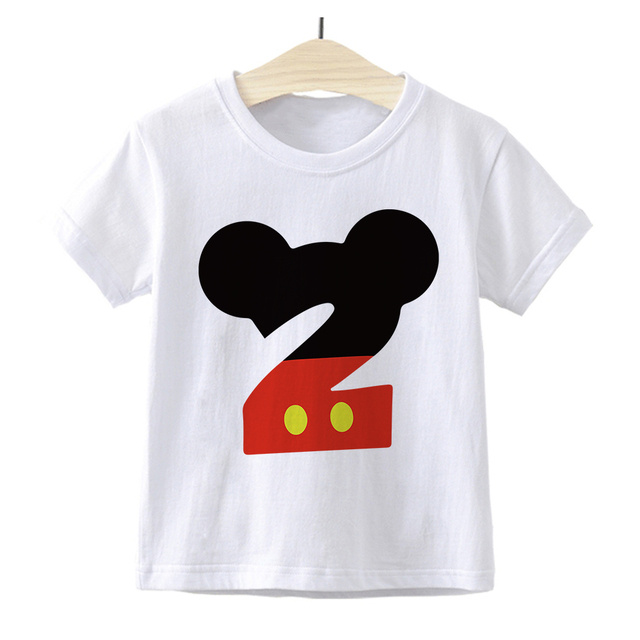 Dziecięca koszulka z nadrukiem Minnie Mickey Mouse Disney dla chłopców i dziewczynek 0-9 lat - prezent na urodziny i numer Baby Cartoon - Wianko - 14