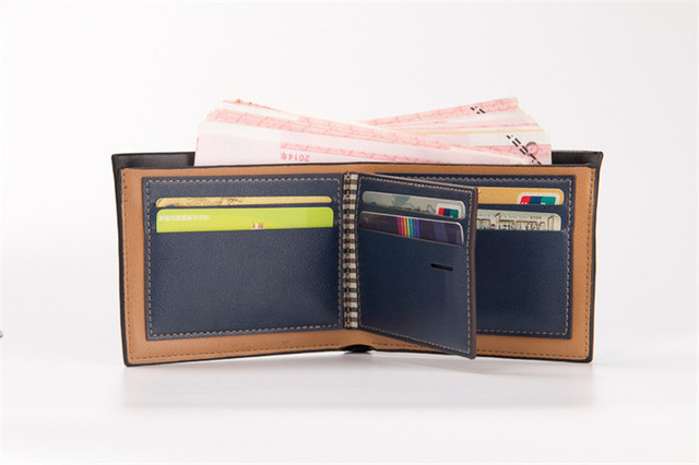 Męski portfel ze skóry w stylu Vintage, krótki, cienki, z miejscem na karty kredytowe i pieniądze - Wianko - 6