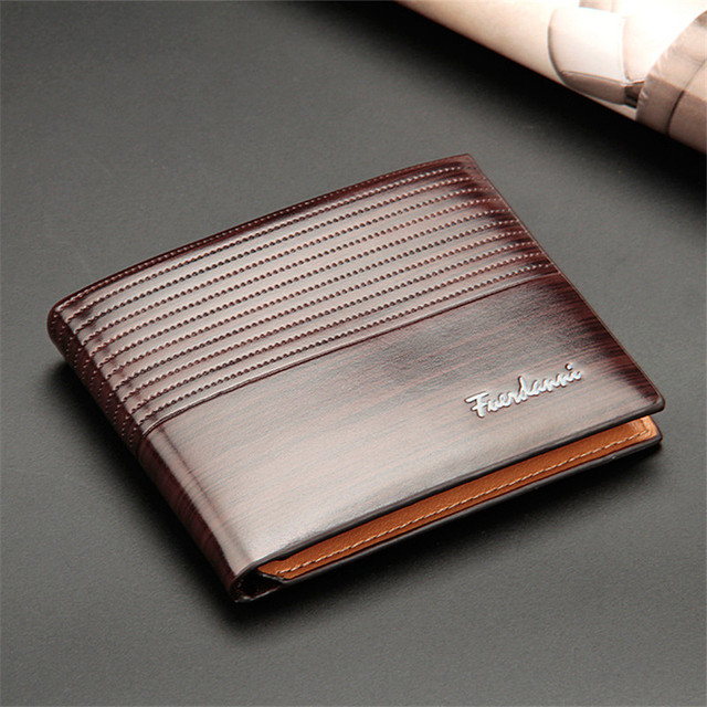 Męski portfel ze skóry w stylu Vintage, krótki, cienki, z miejscem na karty kredytowe i pieniądze - Wianko - 11