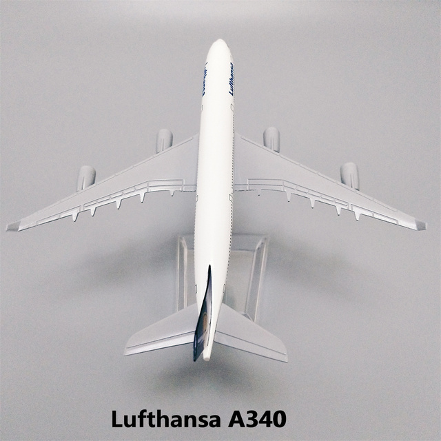 Nowy model samolotu Lufthansa Airbus A340 Airlines w skali 1:400 z odlewanego stopu metalu - 16 cm - Wianko - 31