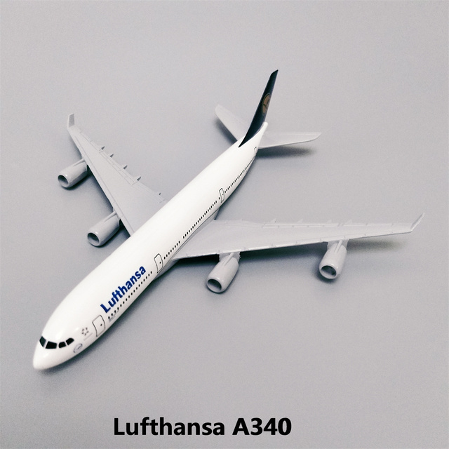 Nowy model samolotu Lufthansa Airbus A340 Airlines w skali 1:400 z odlewanego stopu metalu - 16 cm - Wianko - 28