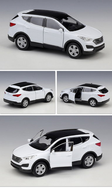 Model metalowego samochodu Hyundai Santafe/Tucson/IX35 SUV WELLY Diecast z napędem Pull Back - zabawka kolekcjonerska dla dzieci - Wianko - 6