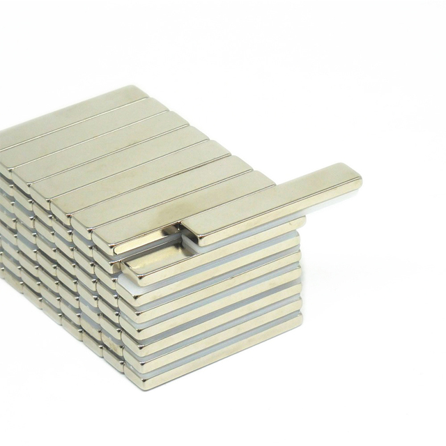 Blok magnesowy neodymowy ziem rzadkich, prostokątny, o wymiarach 50x10x5mm, mocny - 1 sztuka - Wianko - 3