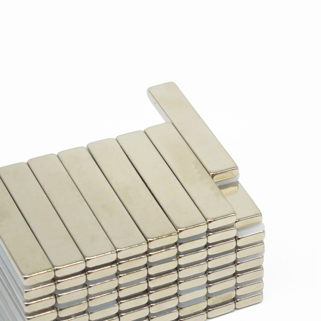 Blok magnesowy neodymowy ziem rzadkich, prostokątny, o wymiarach 50x10x5mm, mocny - 1 sztuka - Wianko - 2