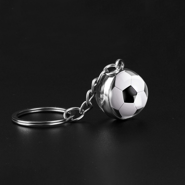 Brelok na klucze z obrazem szklanym - koszykówka, baseball, piłka nożna, siatkówka, tenis, rugby, softball - Wianko - 5