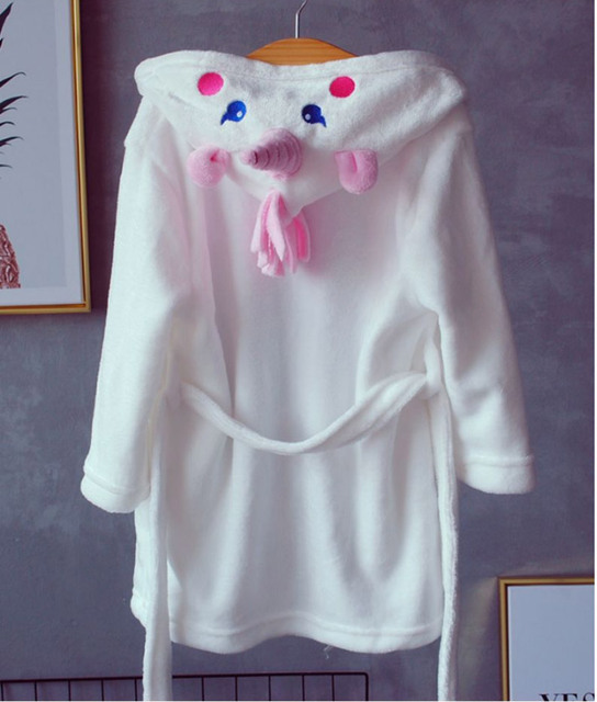 Dziecięcy szlafrok jednorożec – aksamitna koszula nocna dla dziewczynek i chłopców - Wianko - 6