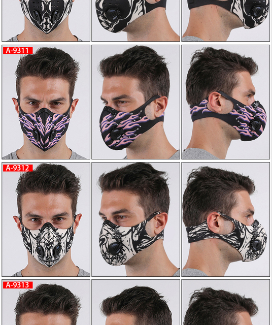 Wsparcie węglowe JINGBA PM 2.5 - maska przeciwpyłowa na uszy, sporty outdoor, kolarstwo MTB, czarna - Wianko - 37