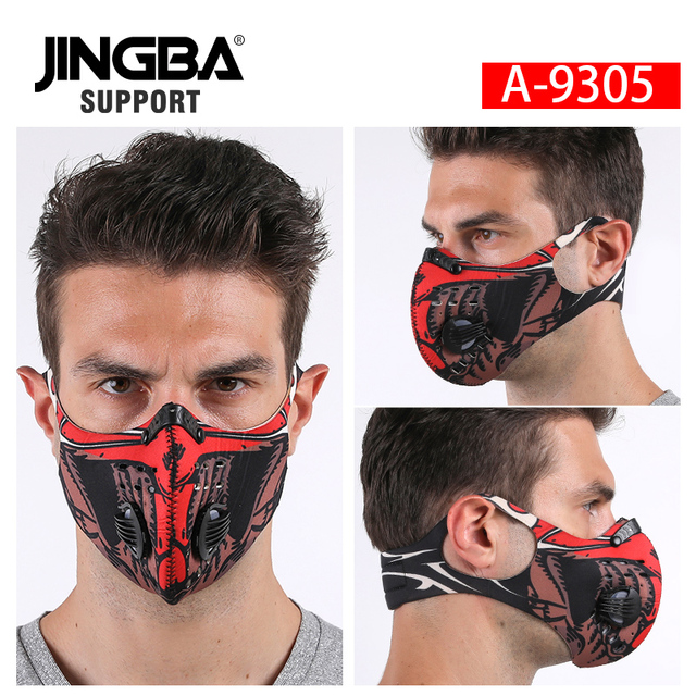 Wsparcie węglowe JINGBA PM 2.5 - maska przeciwpyłowa na uszy, sporty outdoor, kolarstwo MTB, czarna - Wianko - 24