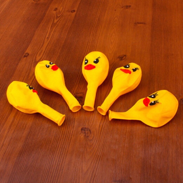 10 sztuk żółtych balonów dziecięcych z motywem kaczki - dekoracje na przyjęcia urodzinowe - Wianko - 11