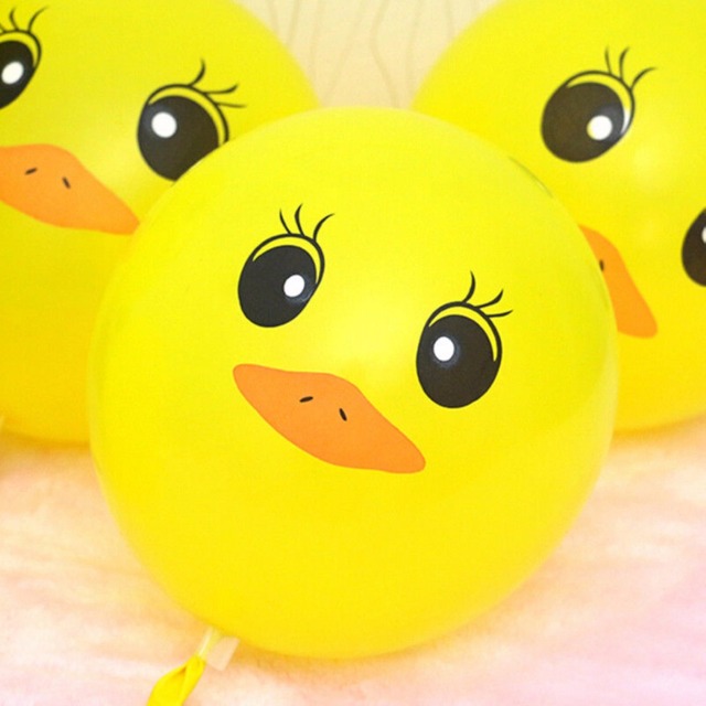 10 sztuk żółtych balonów dziecięcych z motywem kaczki - dekoracje na przyjęcia urodzinowe - Wianko - 6