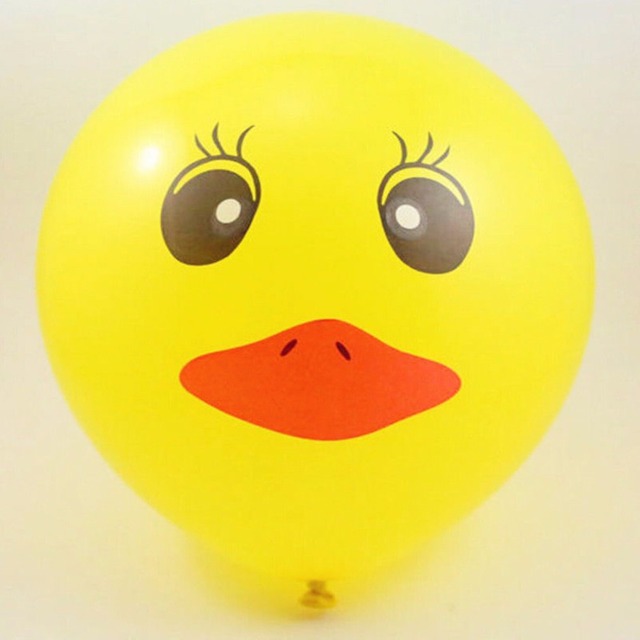 10 sztuk żółtych balonów dziecięcych z motywem kaczki - dekoracje na przyjęcia urodzinowe - Wianko - 8