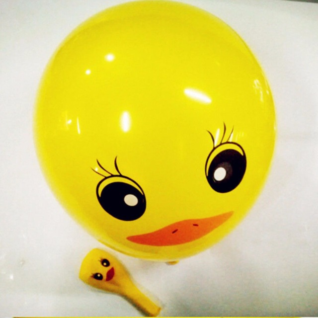 10 sztuk żółtych balonów dziecięcych z motywem kaczki - dekoracje na przyjęcia urodzinowe - Wianko - 5