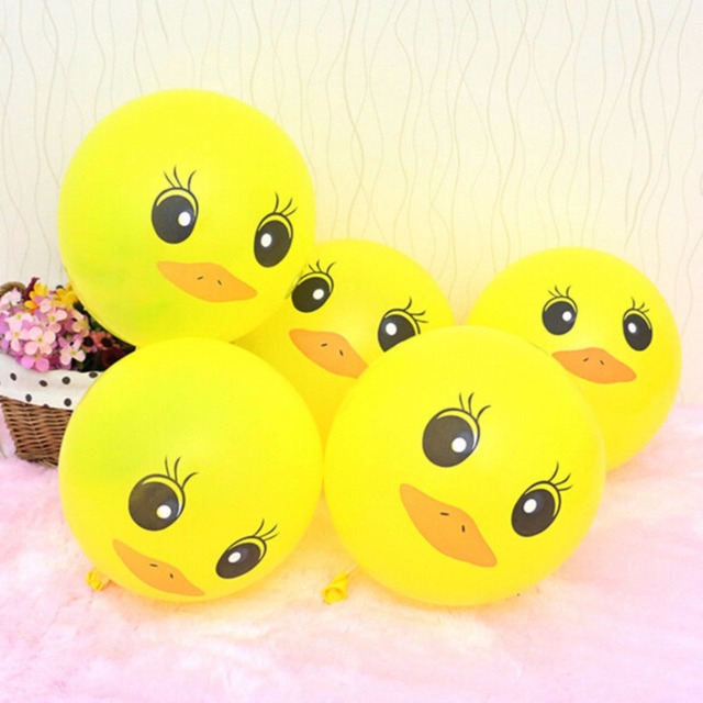 10 sztuk żółtych balonów dziecięcych z motywem kaczki - dekoracje na przyjęcia urodzinowe - Wianko - 4