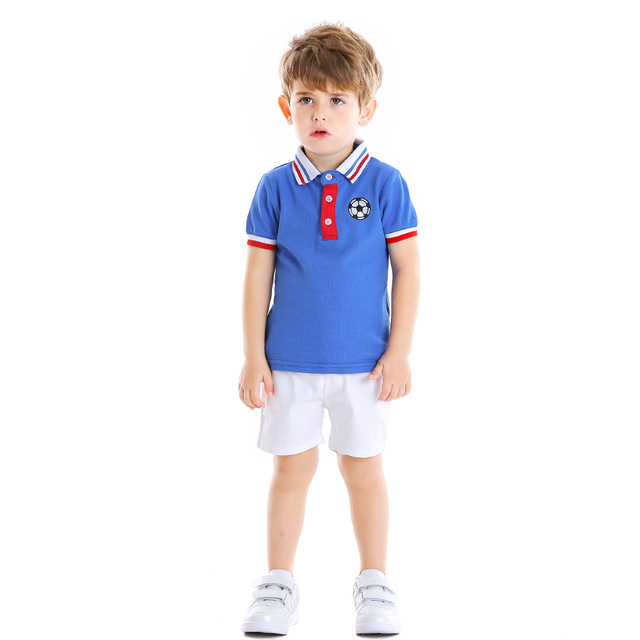 Zestaw odzieży dla chłopców: Koszulka + spodenki z żwawym wzorem, idealne na lato - Wianko - 8