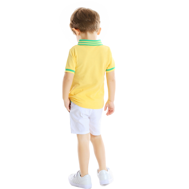 Zestaw odzieży dla chłopców: Koszulka + spodenki z żwawym wzorem, idealne na lato - Wianko - 5
