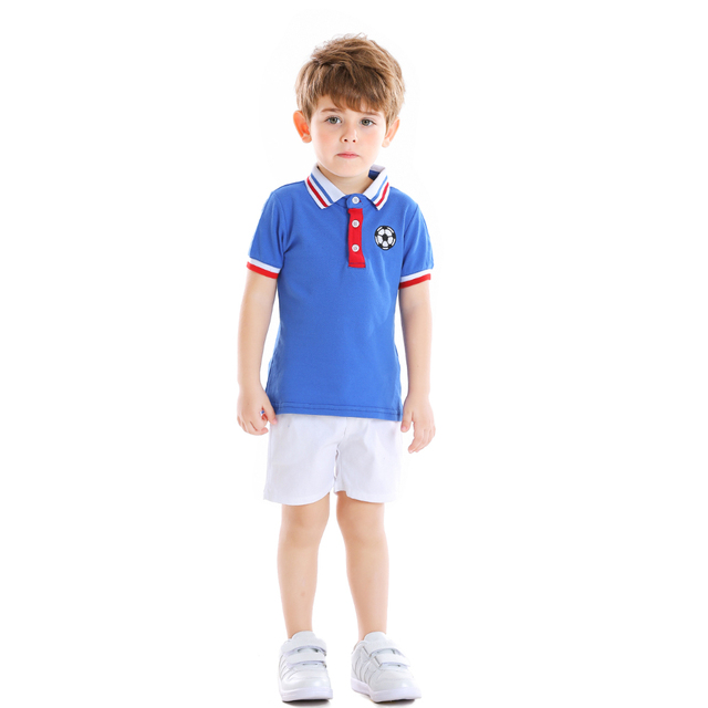 Zestaw odzieży dla chłopców: Koszulka + spodenki z żwawym wzorem, idealne na lato - Wianko - 7