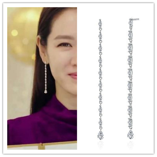 Kolczyki wiszące Seo Ji Hye - 26 stylów Ye jin Son podkreślające osobowość - Wianko - 8