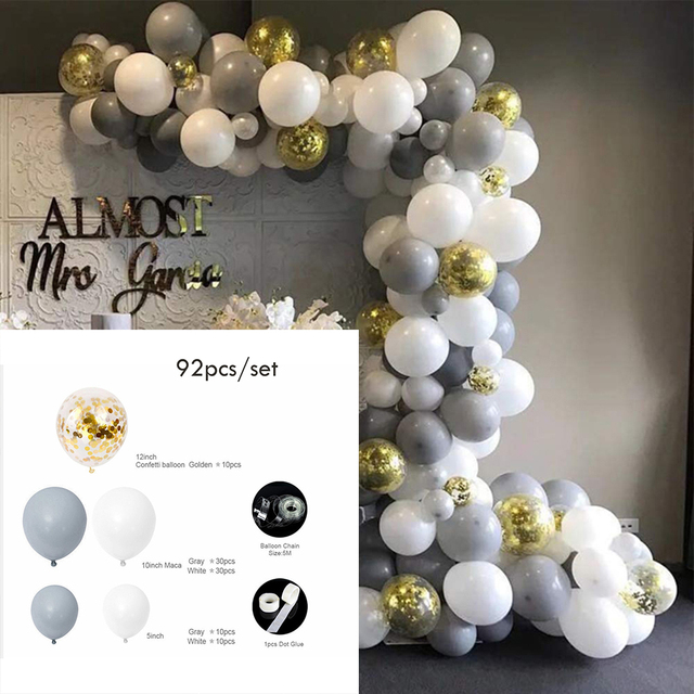 Złoty zestaw balonów lateksowych Macaron Garland Arch na ślub i urodziny - Wianko - 13