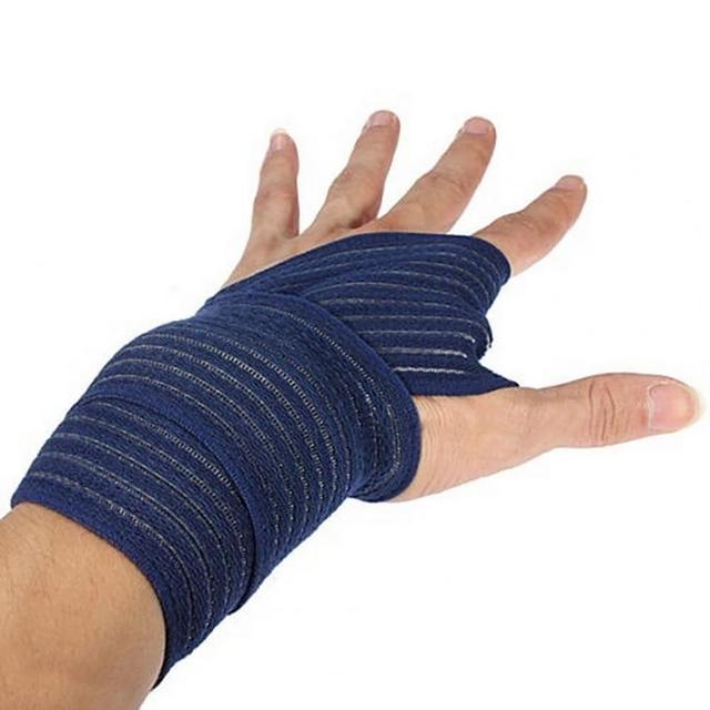 Elastyczny bandaż sportowy do wsparcia nadgarstka z rzepem i pasem wspierającym do siłowni, wykonany z bawełny tenisowej i odporny na pot - Stabilizator nadgarstka - Wianko - 5