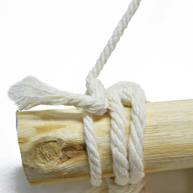 Ręcznie robiony gobelin ścienny w stylu Boho - inspirowany liściem, w technice macrame, wykonany z bawełny - Wianko - 13