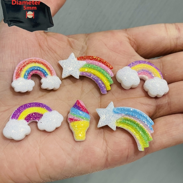 Naklejki magnetyczne na lodówkę Cute Cartoon - Kolorowe Flash Lody Meteor Rainbow - Wianko - 2