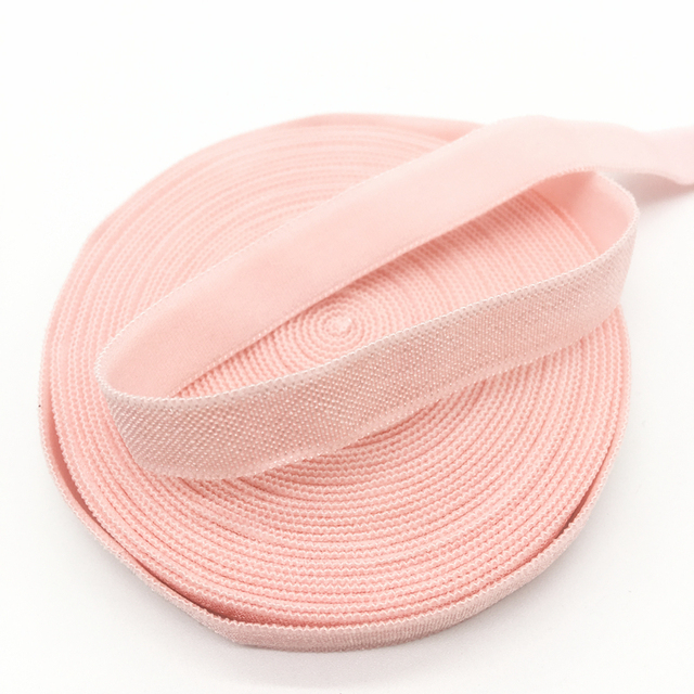 Różowa elastyczna włosówa zespołówka FOE Fold Over o szerokości 10mm i długości 5 metrów - Wianko - 4