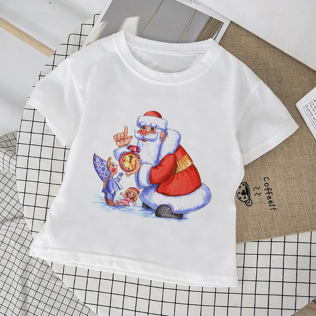 Koszulka świąteczna Cartoon na Boże Narodzenie dla dzieci - wysoka jakość, estetyczny design - Wianko - 12
