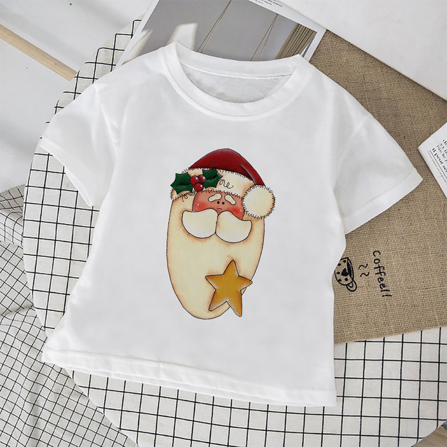 Koszulka świąteczna Cartoon na Boże Narodzenie dla dzieci - wysoka jakość, estetyczny design - Wianko - 2