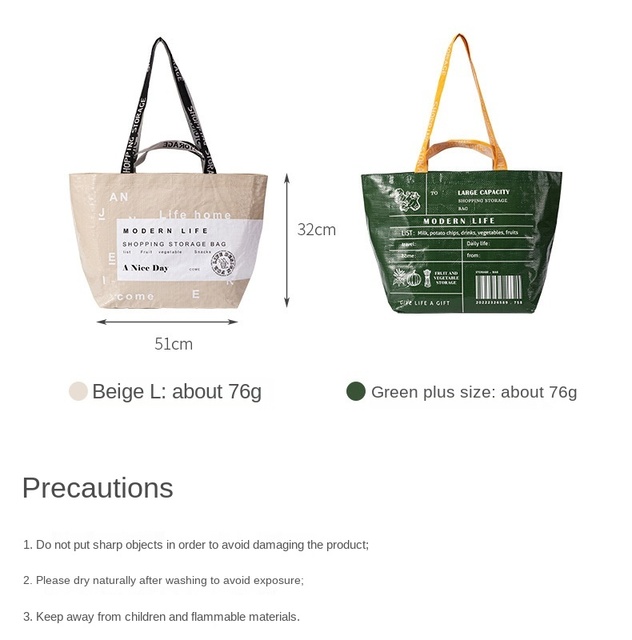 Japońska zmywalna torba na zakupy, wielokrotnego użytku, składana, ekologiczna, ciężkie zakupy, nylonowe, spożywcze, Ripstop Totes - Wianko - 20