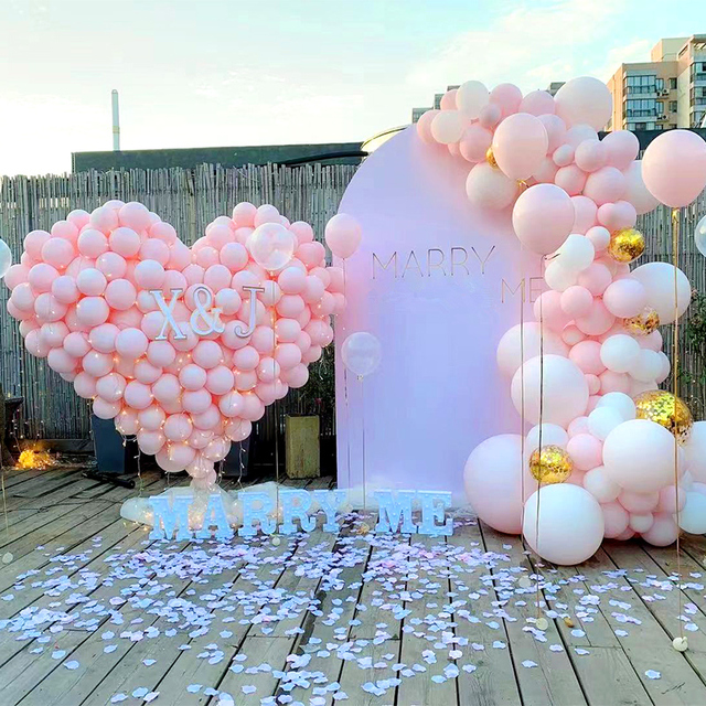 Małe balony 5 cali - 30/50/100szt. w zestawie - metalowe okrągłe dekoracje ślubne, urodzinowe, Baby Shower, rocznica - Wianko - 4