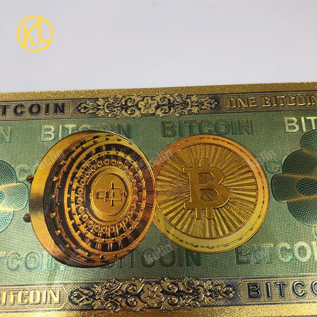 10 sztuk/partia złotych banknotów bitcoin w kolorze folii - idealne jako pamiątkowe i kolekcjonerskie prezenty - Wianko - 3