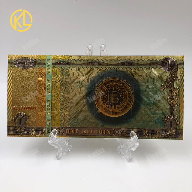 10 sztuk/partia złotych banknotów bitcoin w kolorze folii - idealne jako pamiątkowe i kolekcjonerskie prezenty - Wianko - 4