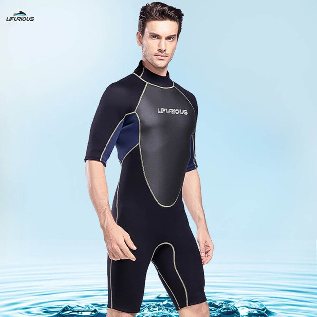 Męski kombinezon neoprenowy 3mm z krótkim rękawem do pływania, snorkelingu, surfowania, i nurkowania - Wianko - 1